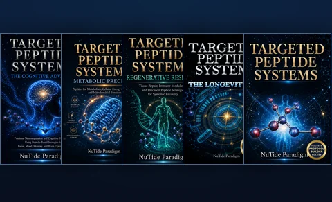 All five Targeted Peptide Systems books and the System Tracker